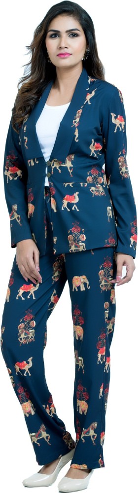 IF&BUT Printed Coat & Pant set Printed Women Suit - Buy IF&BUT
