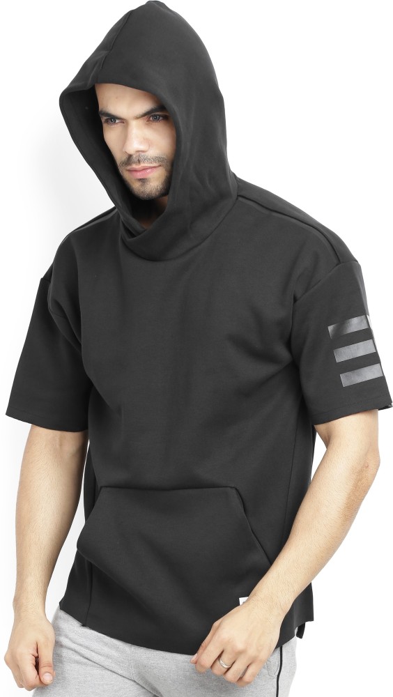 ADIDAS Half Sleeve Solid Men Sweatshirt Buy Black ADIDAS Half