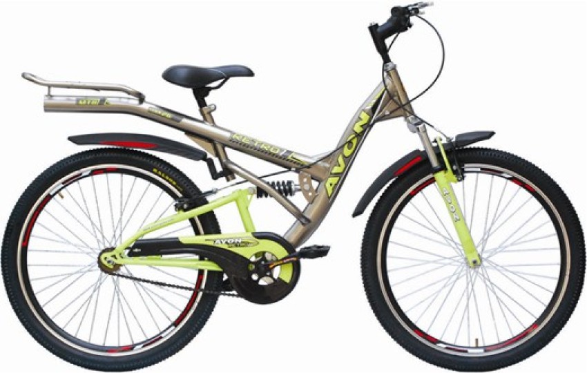 AVON Retro Double Suspension 26 T Mountain Cycle Price in India Buy AVON Retro Double Suspension 26 T Mountain Cycle online at Flipkart