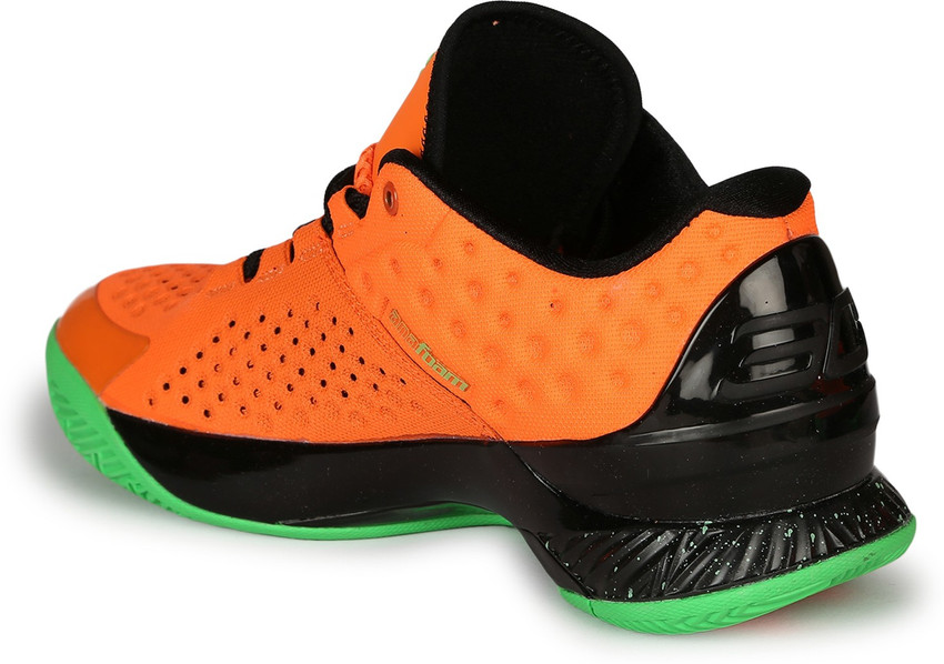 Orange under hotsell armour basketball shoes