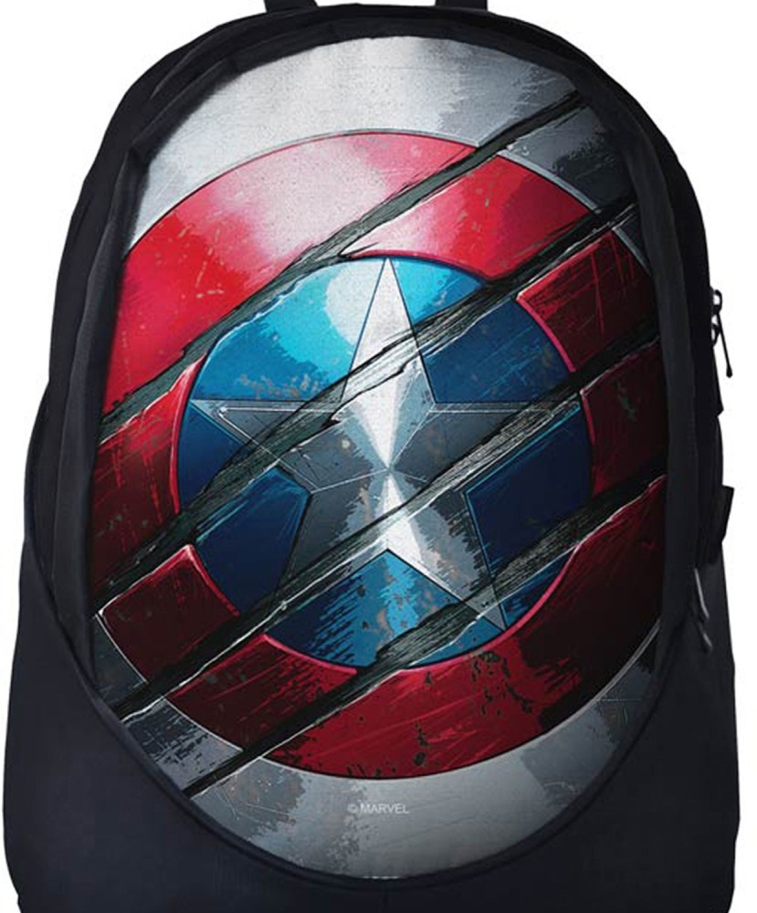 The Souled Store Avengers Captain America Shield Backpack 30 L Laptop Backpack Black Price in India Flipkart