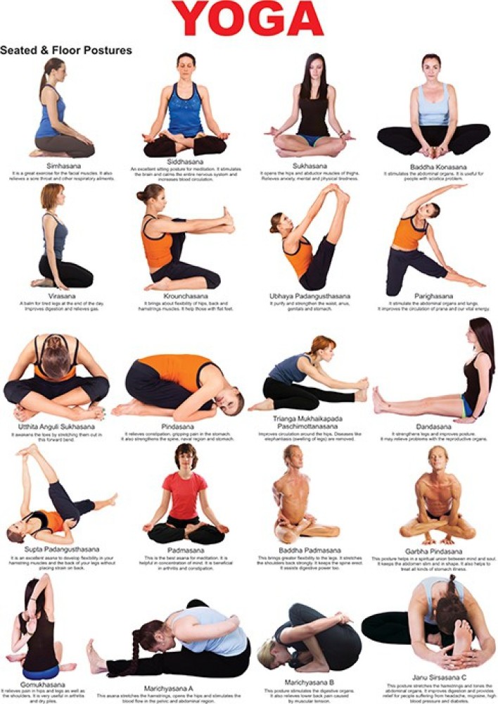 8 yoga poses to practice daily concept Royalty Free Vector