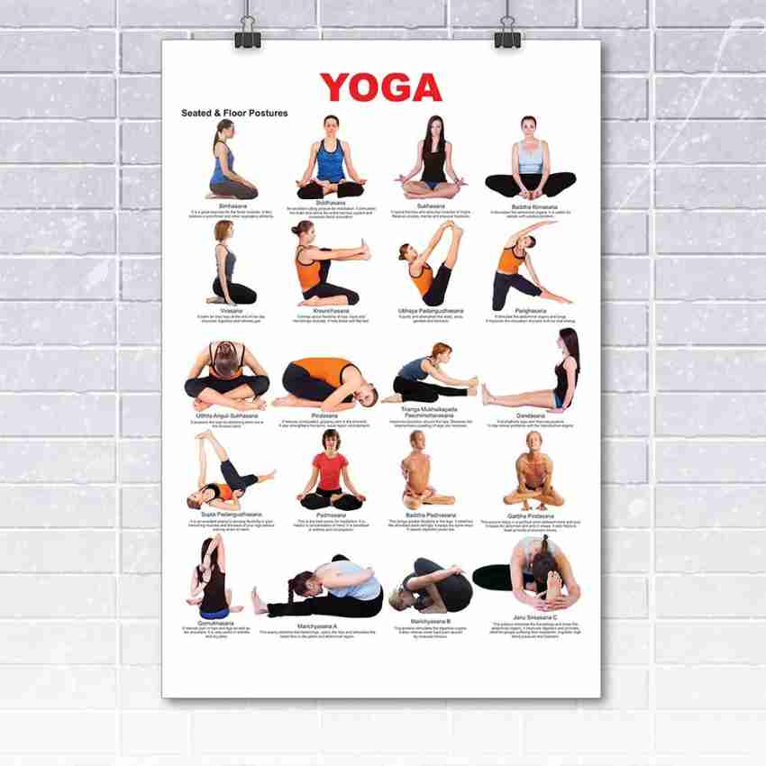 Hot Yoga Floor Chart and Wall Poster (Regular Poster, 24 x 36) :  : Home