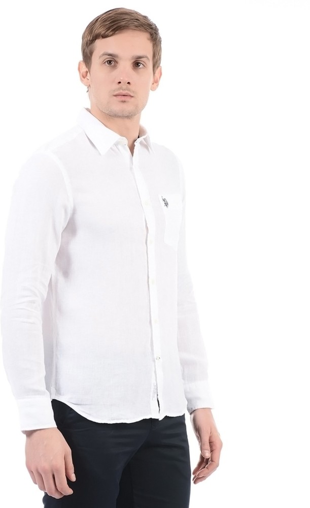 Uspa white 2025 linen shirt