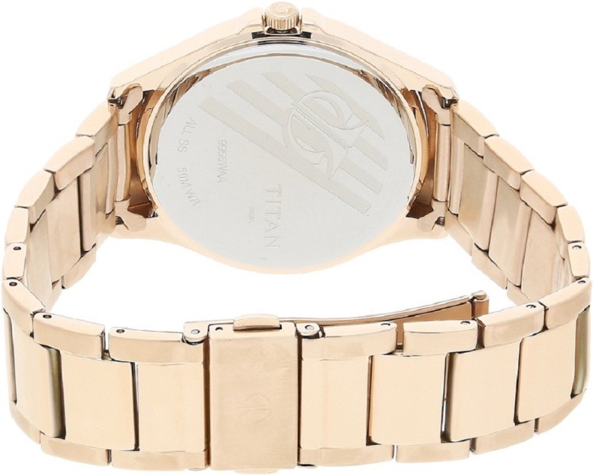 Titan rose outlet gold watch