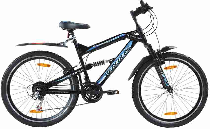 HERCULES Top Gear TZ150 18S 26 Dual suspension 26 T Mountain Cycle Price in India Buy HERCULES Top Gear TZ150 18S 26 Dual suspension 26 T Mountain Cycle online at Flipkart