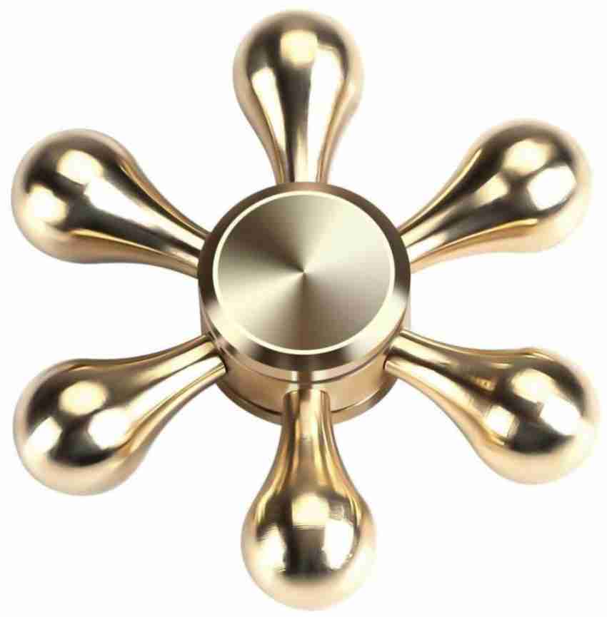 S.Blaze Golden 6 Arm Fidget Spinner For Kids Adults Golden 6