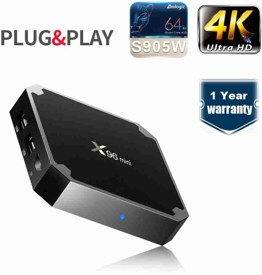 X96 Mini Android TV Box Amlogic S905W Quad Core 1GB/8GB Smart TV Box WiFi  4K Ultra HD OTT Box Bluetooth H.265 HEVC HDMI Streaming Media Player