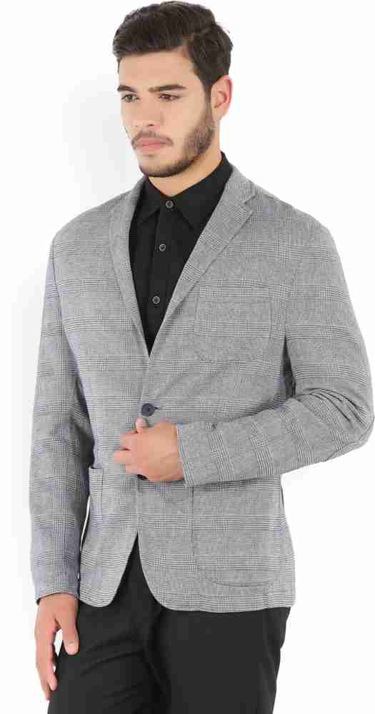 PETER ENGLAND Checkered Tuxedo Style Casual Men Blazer