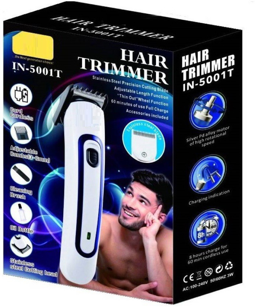 Wonder World Super Quiet Cordless battery Electric Hair Cutting Machine RECHARGEABLE HAIR CLIPPER TRIMMER home Barber Trimmer 45 min Runtime 4 Length Settings Price in India Buy Wonder World