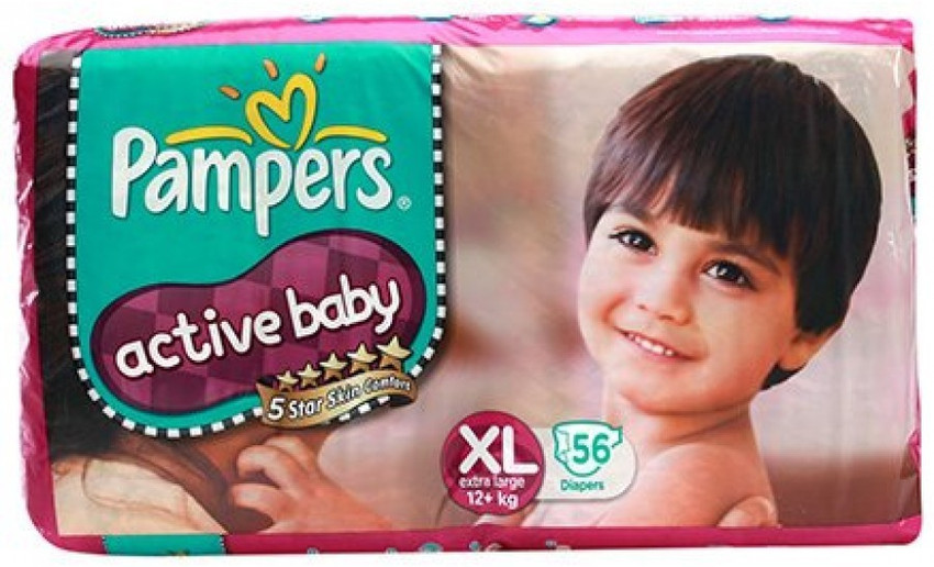 Pampers active baby diapers xl 56 pieces new arrivals