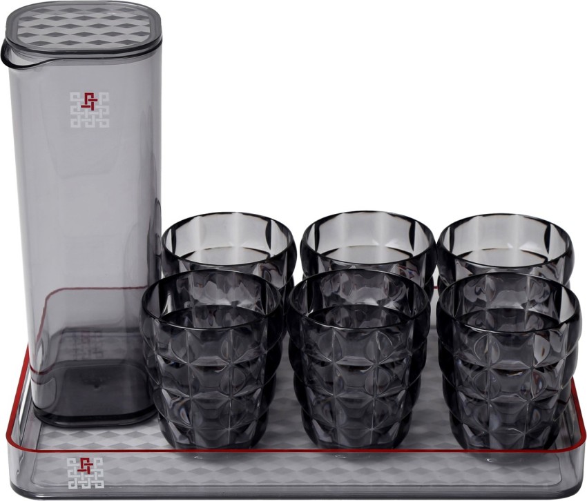 Jaypee Plus GLAZZ 8 Jug Glass Tray Set Price in India - Buy Jaypee