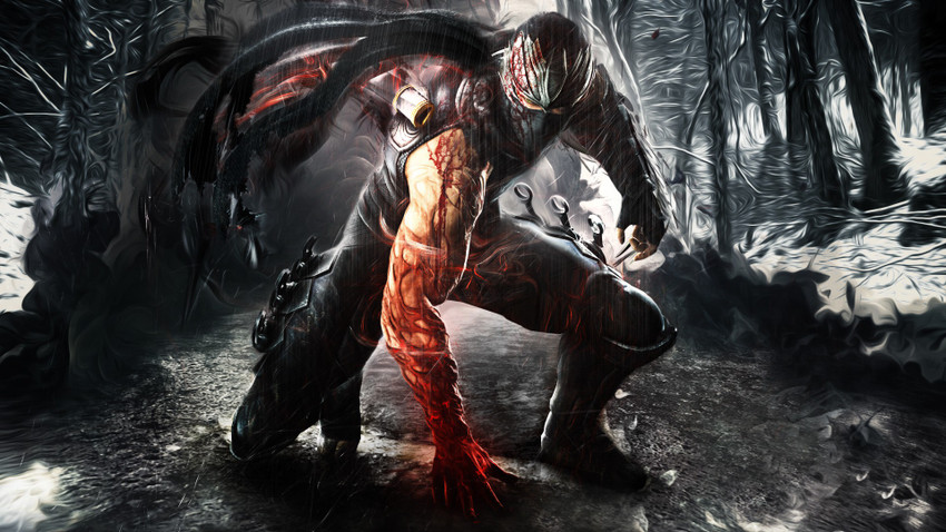 Ryu Hayabusa in Ninja Gaiden 3 ON FINE ART PAPER HD QUALITY ..., image size:850x478