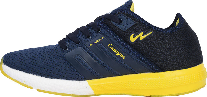 Campus battle best sale black running shoes