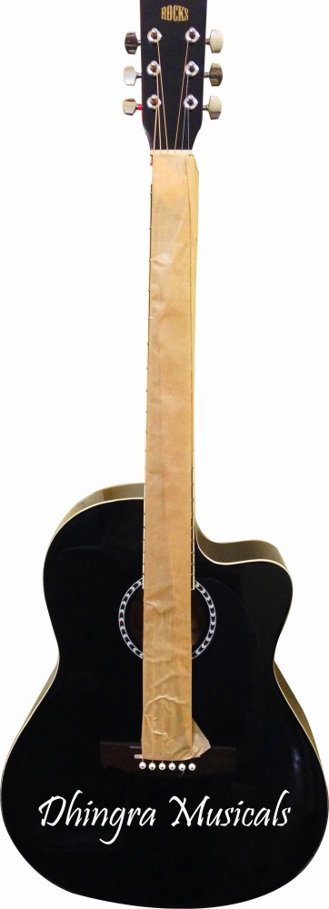 Kaps ST - 10AC, 6-Strings Rose Wood Acoustic Guitar, Right-Handed, Black,  With Guitar Cover/Bag : : Musical Instruments