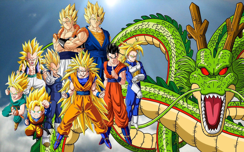 Dragon Ball Z Poster Goku Trunks and Vegeta 12in x 18in Free Shipping