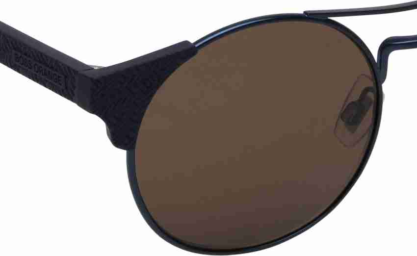 Buy Boss Orange Round Sunglasses Brown For Men Women Online