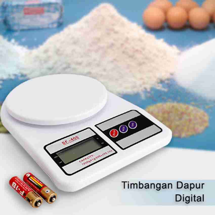 SF-400 10KG / 1g Kitchen Mail LCD Digital Scale White