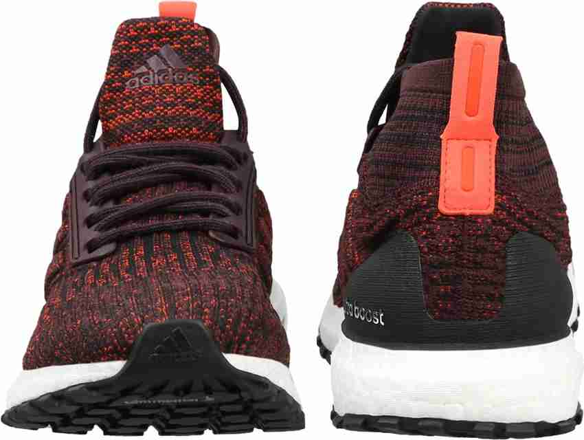 Ultra boost atr store burgundy on feet