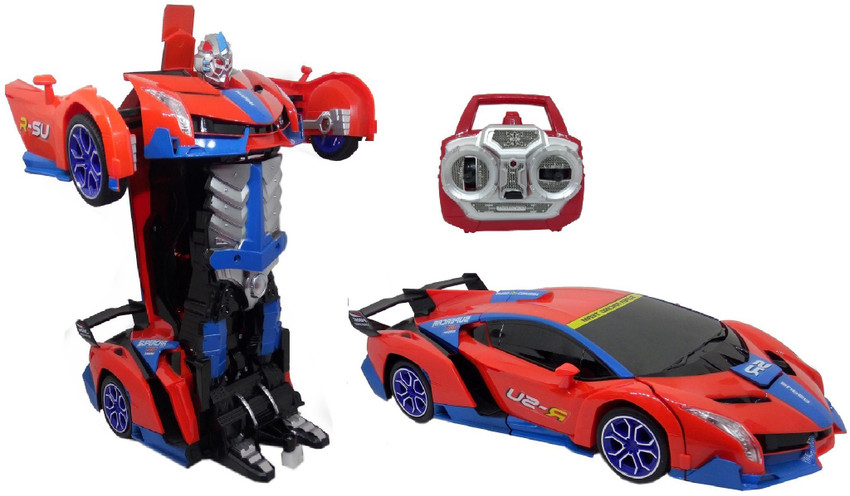 HALO NATION Remote Controlled Transformer Sports Car One Touch Deform Autobot Race Car Edition Red Remote Controlled Transformer Sports Car One Touch Deform Autobot Race Car Edition