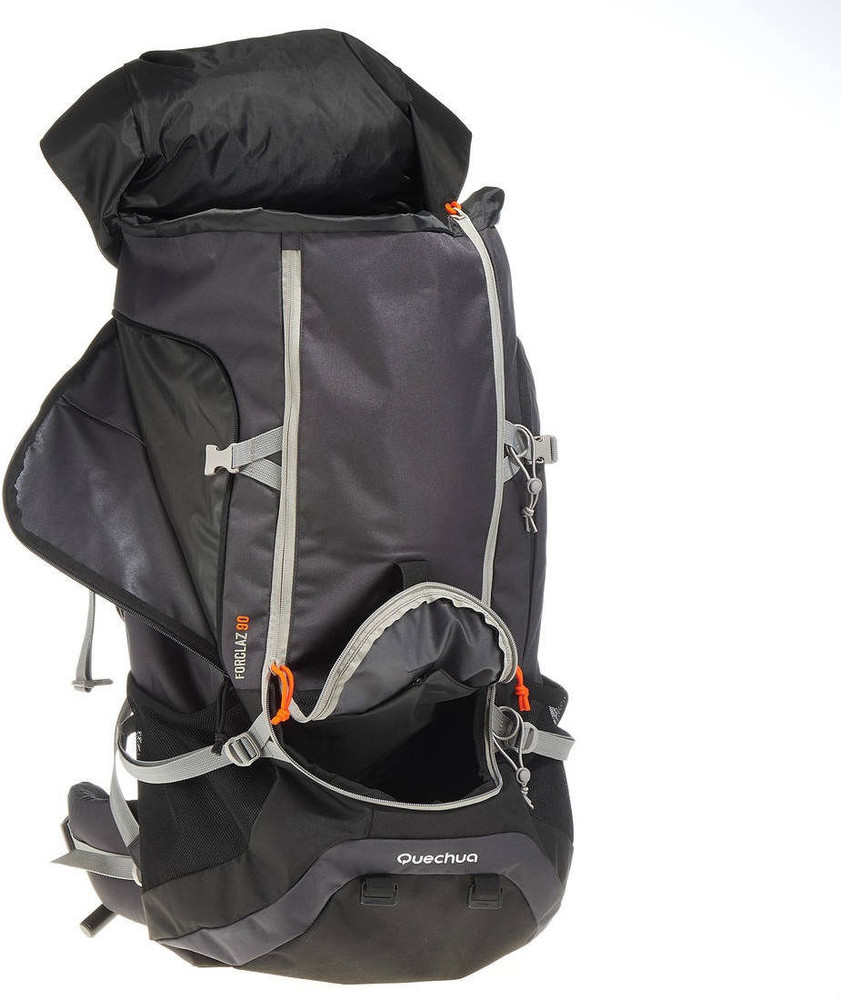 QUECHUA by Decathlon Forclaz 90 L Backpack Grey Price in India Flipkart