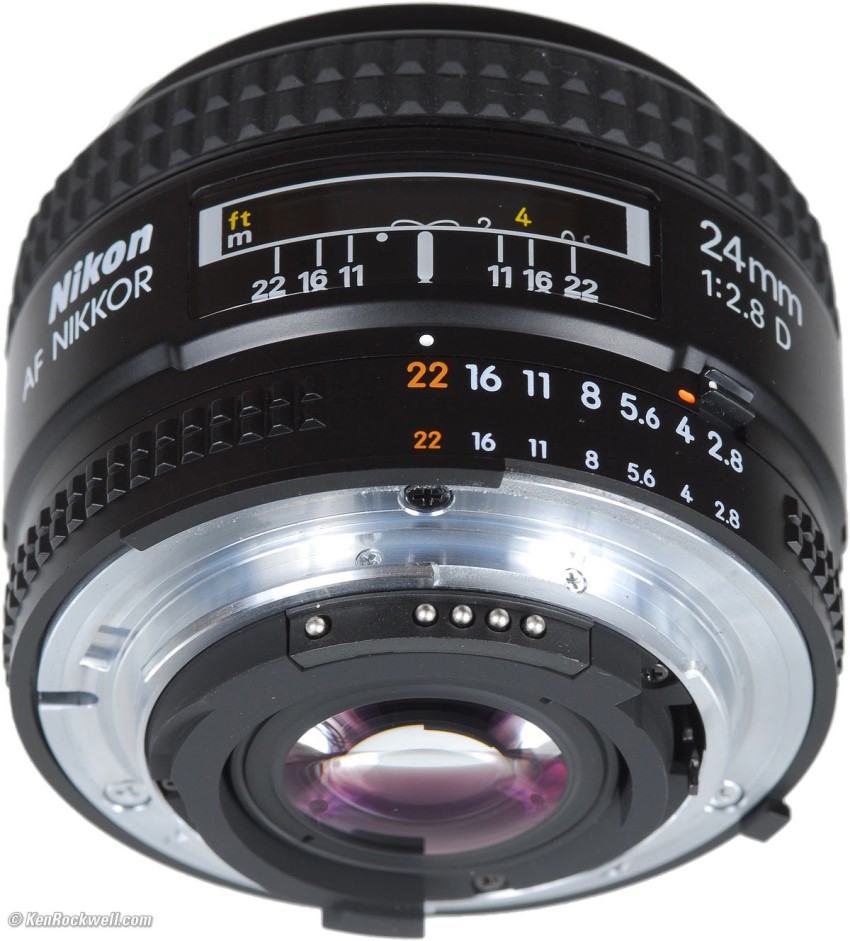 NIKON AF NIKKOR 24mm f/2.8D    Wide-angle Prime Lens - NIKON 