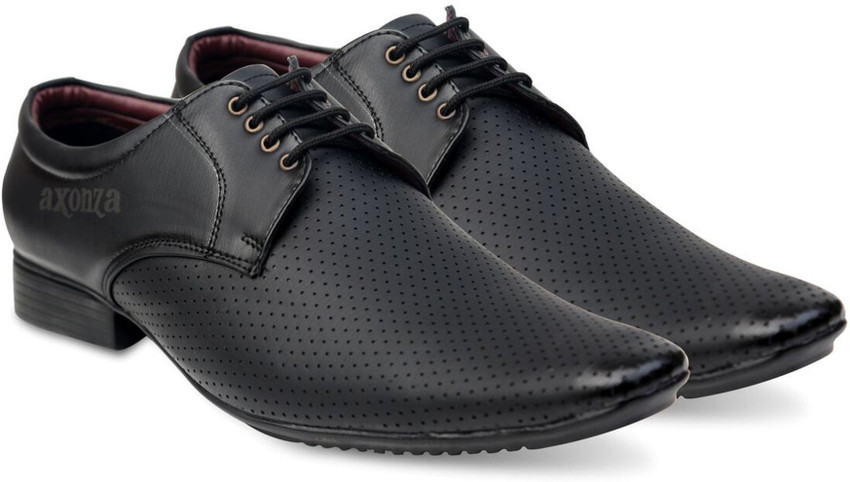 axonza AXONZA Men s Black 320 Office wear Synthetic leather Lace