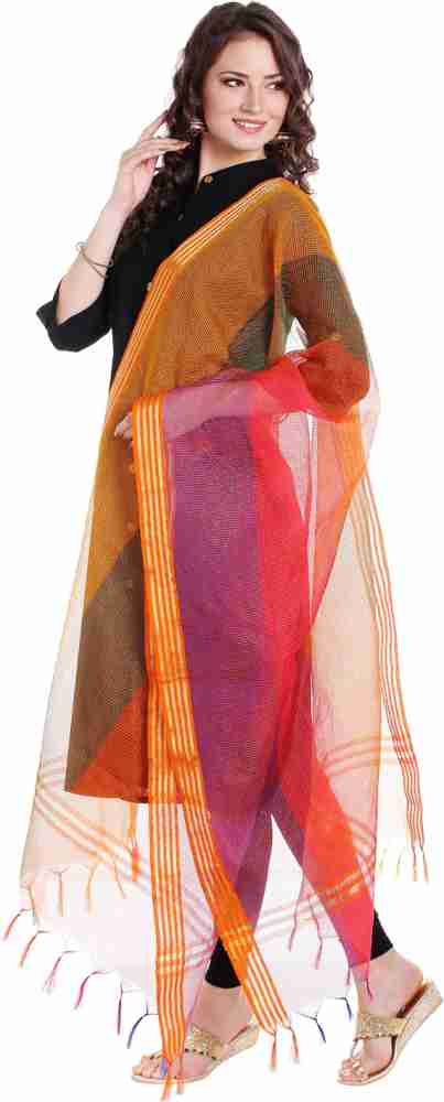 DUPATTA BAZAAR Women's Self Design Silk Blend Dupatta