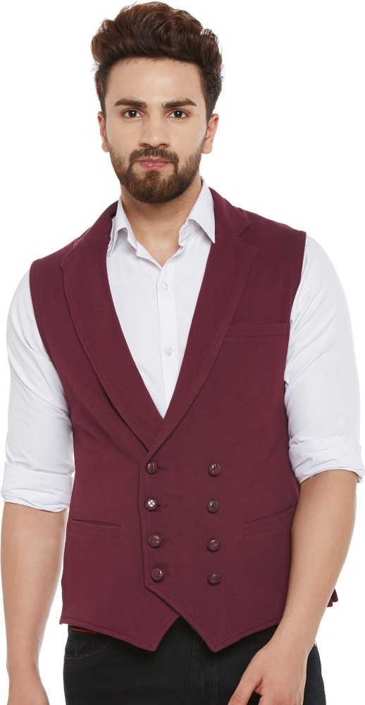 Hypernation solid men's waistcoat best sale