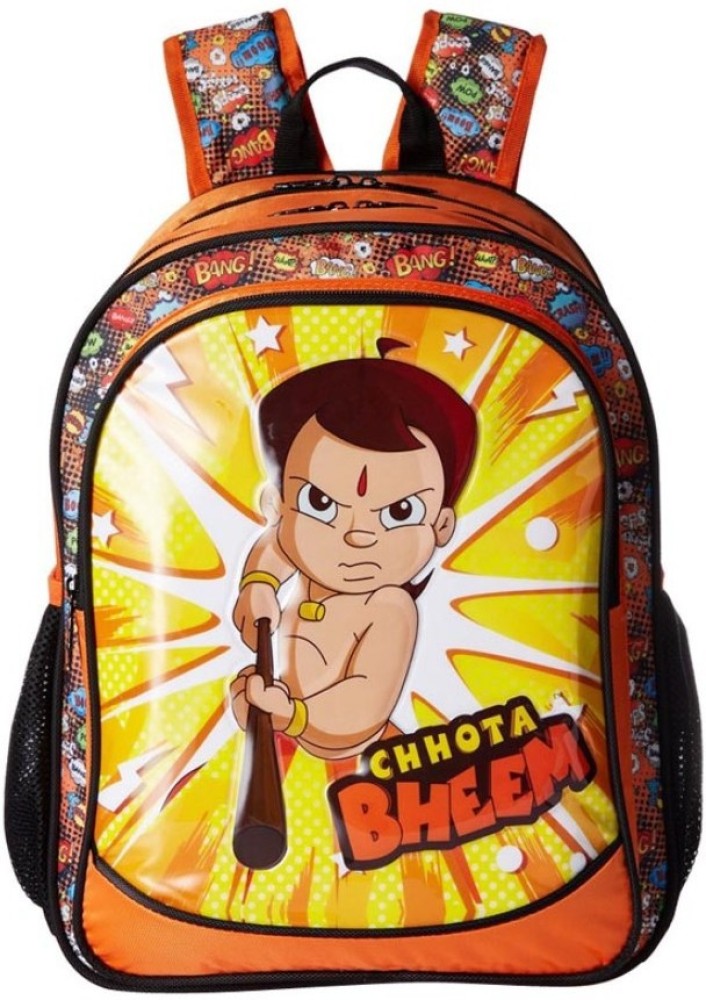 Charming Chota Bheem Orange & Khaki School Bag, Gifts for Kids