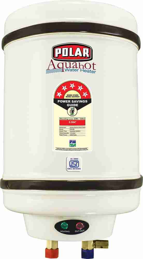 Polar 15 L Storage Water Geyser (AQUAHOT, White) Price in India - Buy Polar  15 L Storage Water Geyser (AQUAHOT, White) online at Flipkart.com