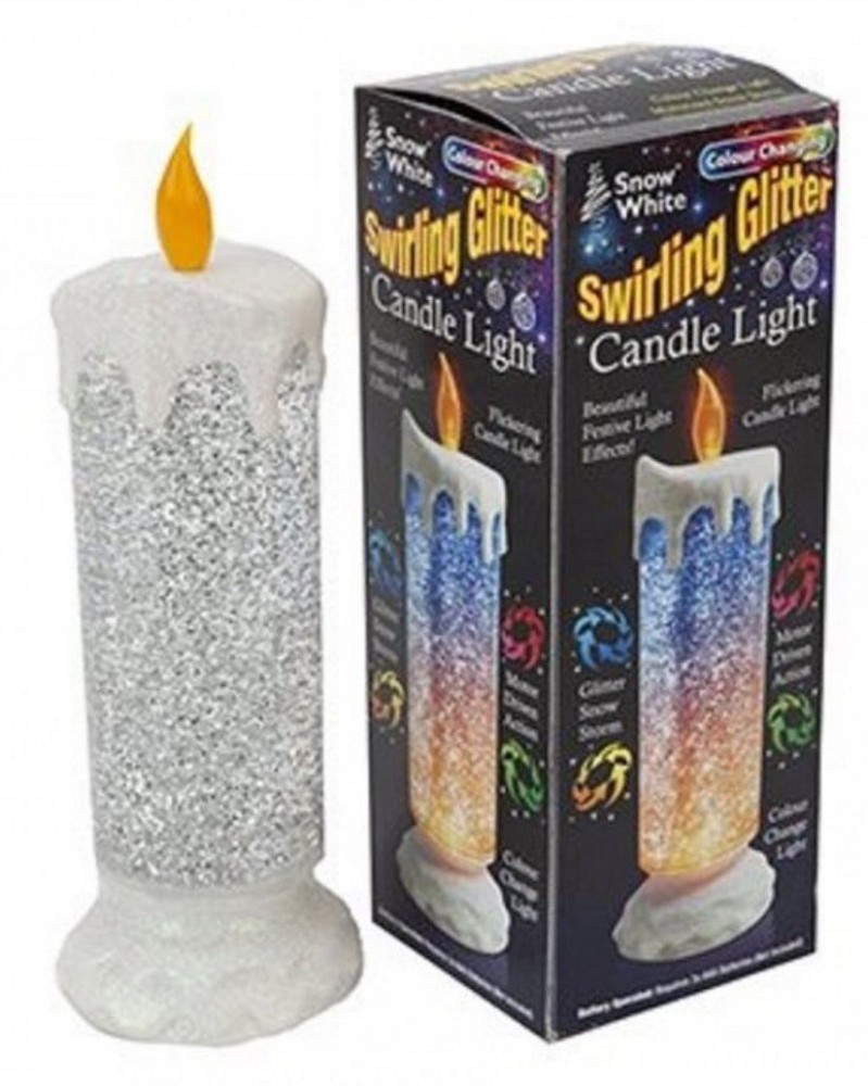 Swirling glitter deals candle holder