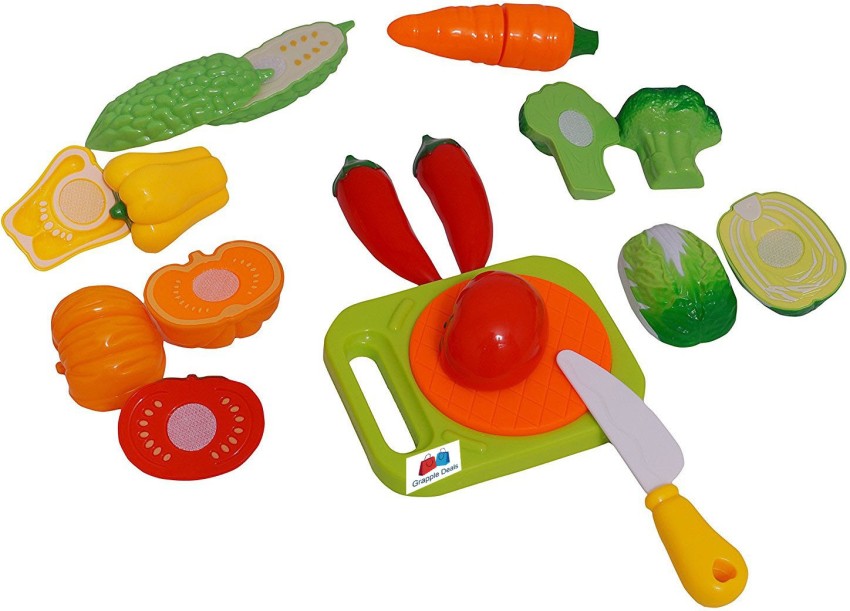 Buy 5 Pcs Realistic Sliceable Vegetables Cutting Play Toy Set, Can Be Cut  in 2 Parts (Vegetables May Vary) Vegetables Cut-Out (5 pcs Vegetables)  Online at Best Prices in India - JioMart.