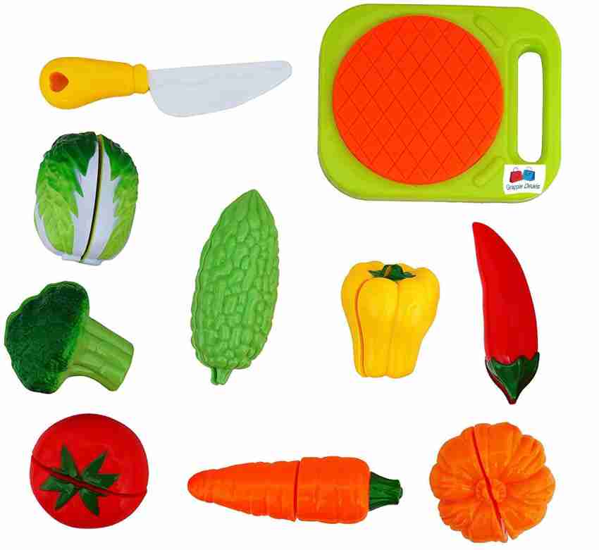 Buy 5 Pcs Realistic Sliceable Vegetables Cutting Play Toy Set, Can Be Cut  in 2 Parts (Vegetables May Vary) Vegetables Cut-Out (5 pcs Vegetables)  Online at Best Prices in India - JioMart.