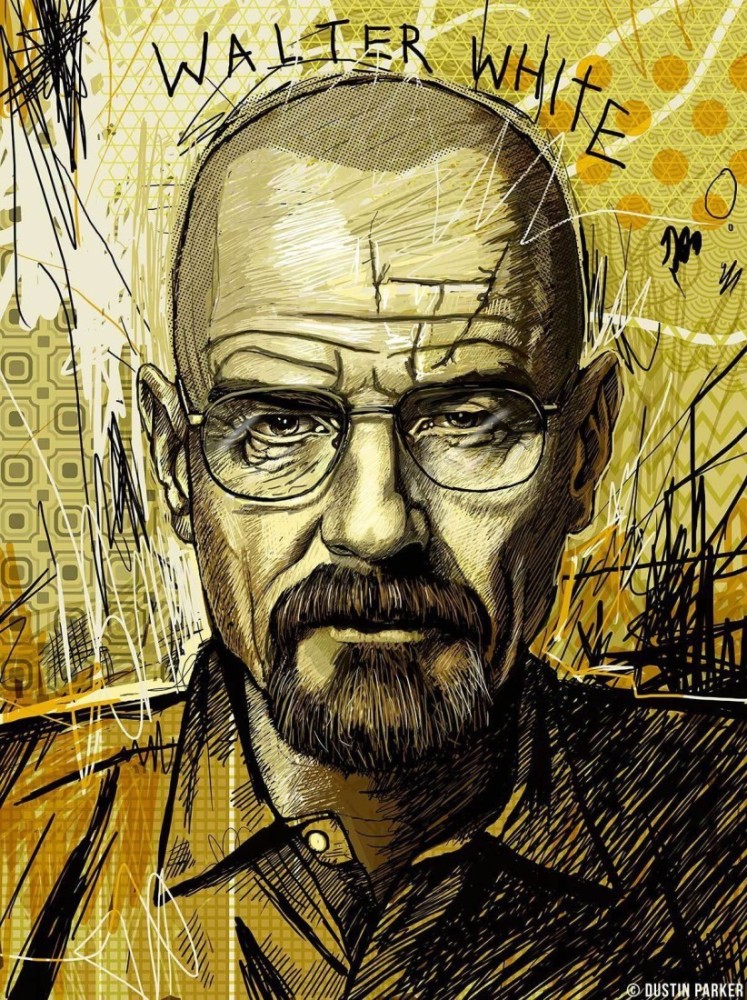 A4 Art Marker Pen Sketch Drawing Breaking Bad Series Walter White A Poster   eBay