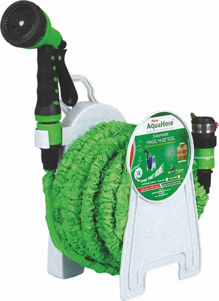 AquaHose Expandable Magic Hose Reel Green 30mtr (Fixed Type) Hose Pipe  Price in India - Buy AquaHose Expandable Magic Hose Reel Green 30mtr (Fixed  Type) Hose Pipe online at