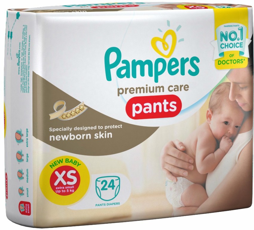 Pampers Premium Care Pants, New Born Extra Small Size Baby Diapers, (NB/XS)  50 Count Softest Ever Pampers | lupon.gov.ph