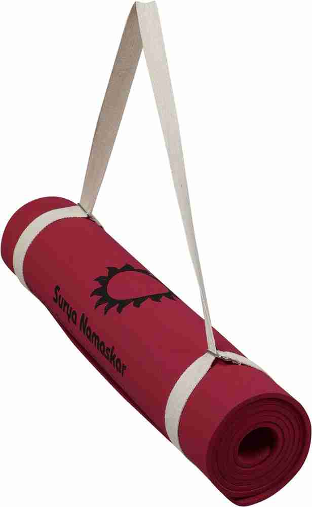 Aerolite Printed Sun Salutation 36 X 72 Red 12 mm Yoga Mat