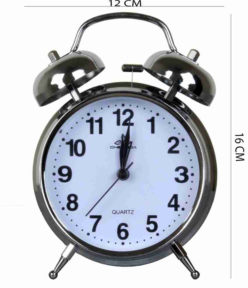ONEKLIK Analog Steel- Twin Bell Alarm Clock