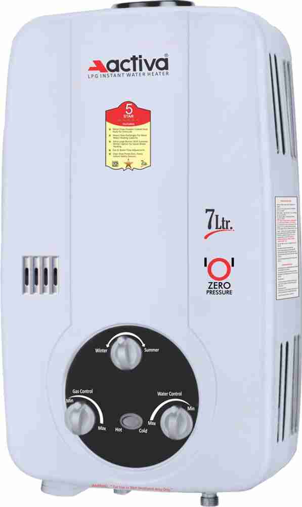ACTIVA 7 L Gas Water Geyser (INVA GOLD SUPER, White) Price in India - Buy  ACTIVA 7 L Gas Water Geyser (INVA GOLD SUPER, White) online at Flipkart.com