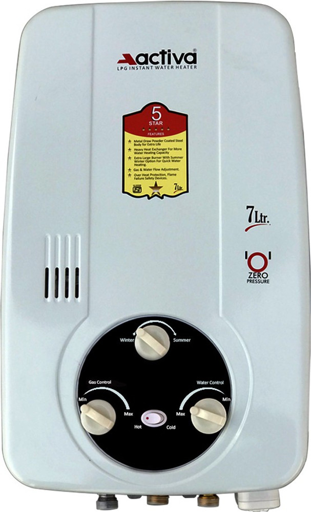 ACTIVA 7 L Gas Water Geyser (INVA GOLD SUPER, White) Price in India - Buy  ACTIVA 7 L Gas Water Geyser (INVA GOLD SUPER, White) online at Flipkart.com