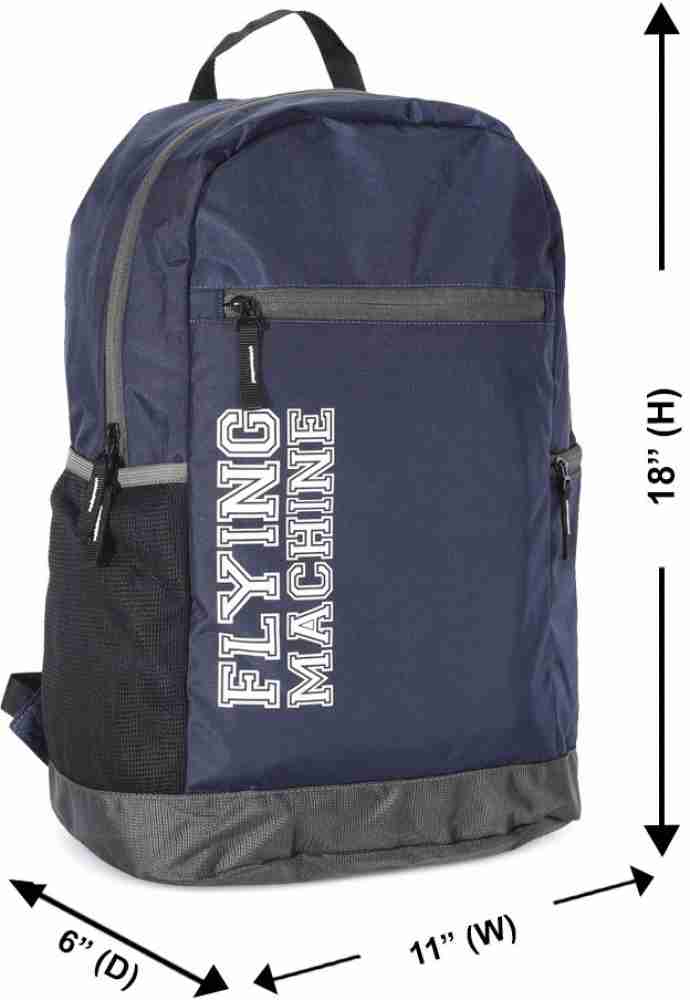 FLYING MACHINE LAPTOP BAGS 15 L Laptop Backpack Navy Blue Price in India Flipkart