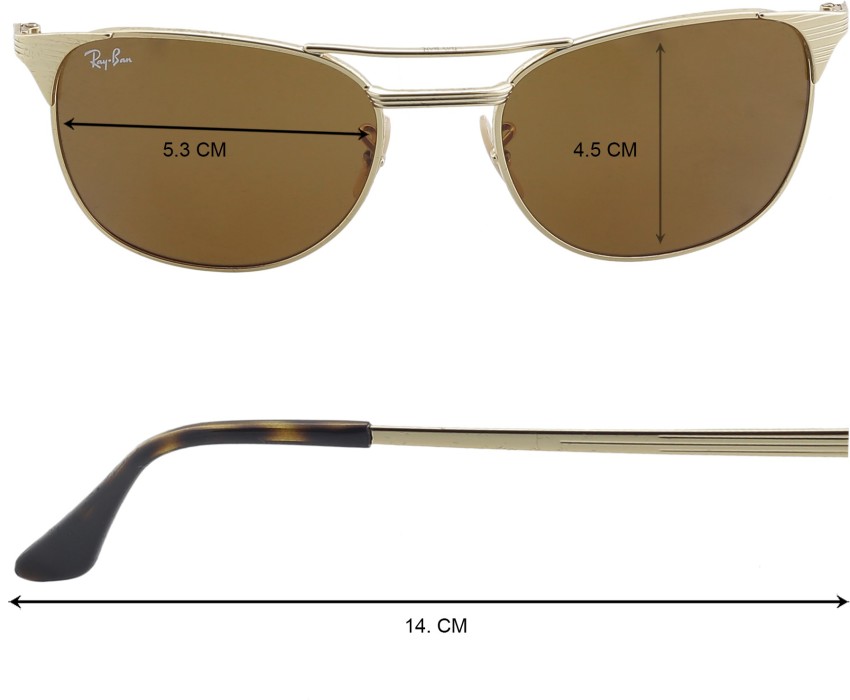 Ray-Ban Brown Square UV Protection Sunglasses for Men