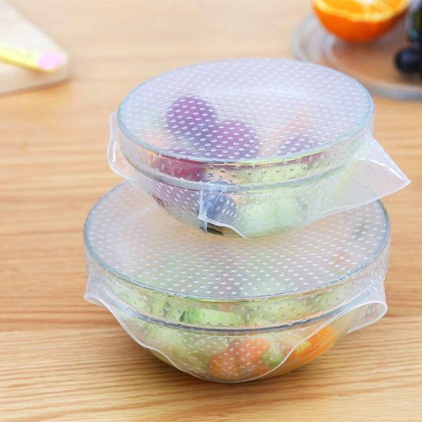 50/100Pcs Reusable Elastic Food Covers Fresh Keeping Bags Plastic Wrap  Durable Elastic Food Lids Universal Kitchen Wrap Seal Cap