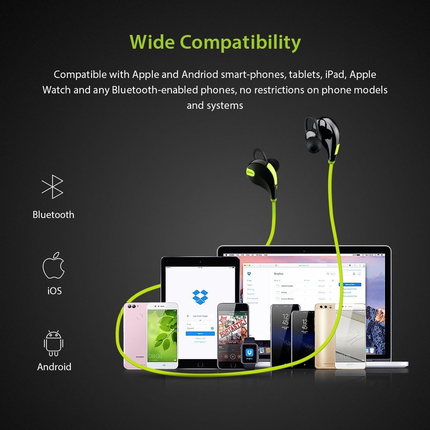 Mpow Swift MBH5 Bluetooth 4.0 Wireless Sport Headphones Bluetooth