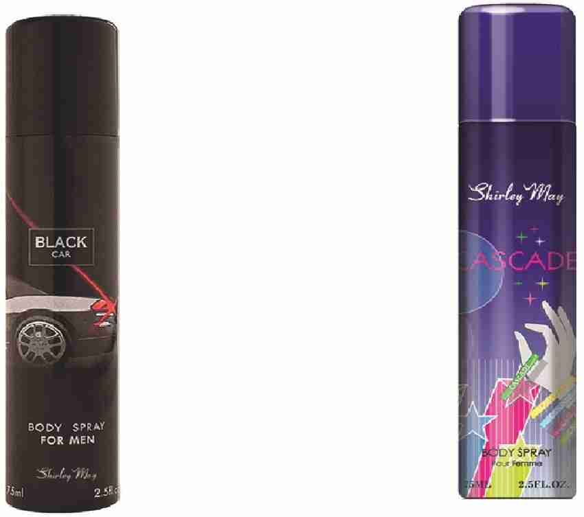 SHIRLEY MAY Black car with Cascade Imported from U.A.E