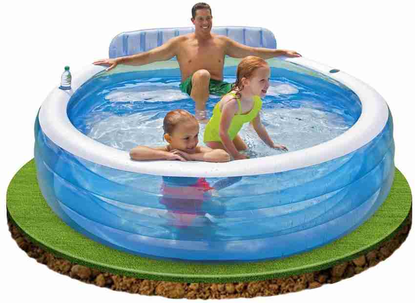 Intex swim center 2025 paradise inflatable pool