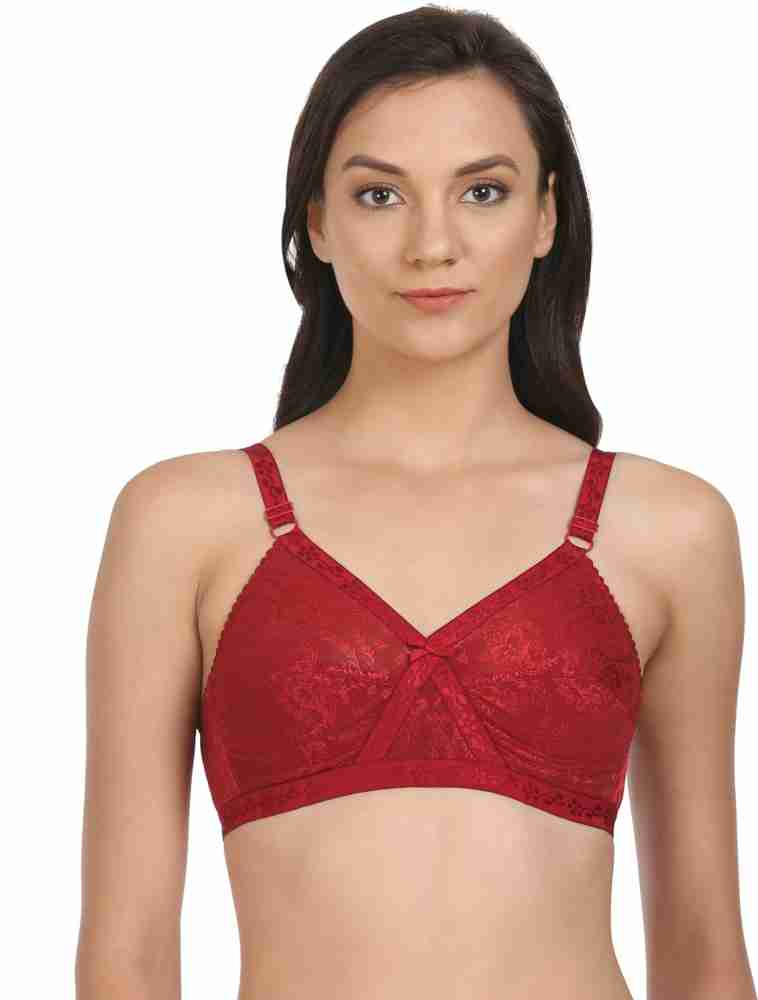 Buy Pack of 2 Bodycare Seamless Cup Bras in Red & Skin colour Online at Low  Prices in India 