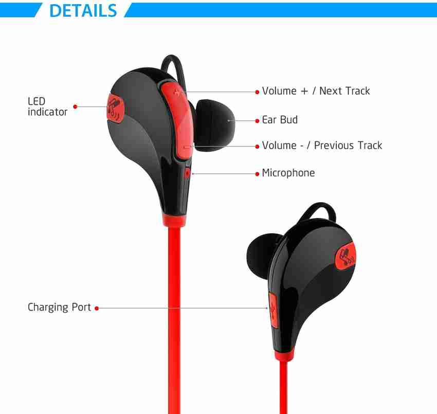 SoundPEATS QY7 Wireless Headphones Sport Bluetooth Earbuds Sweatproof Running Earphones Bluetooth 4.1 6 Hours Talk time CVC 6.0 Noise Cancelling