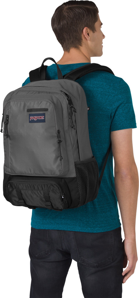 JanSport Envoy 32.7 L Laptop Backpack Forge Grey Triangle Dobby